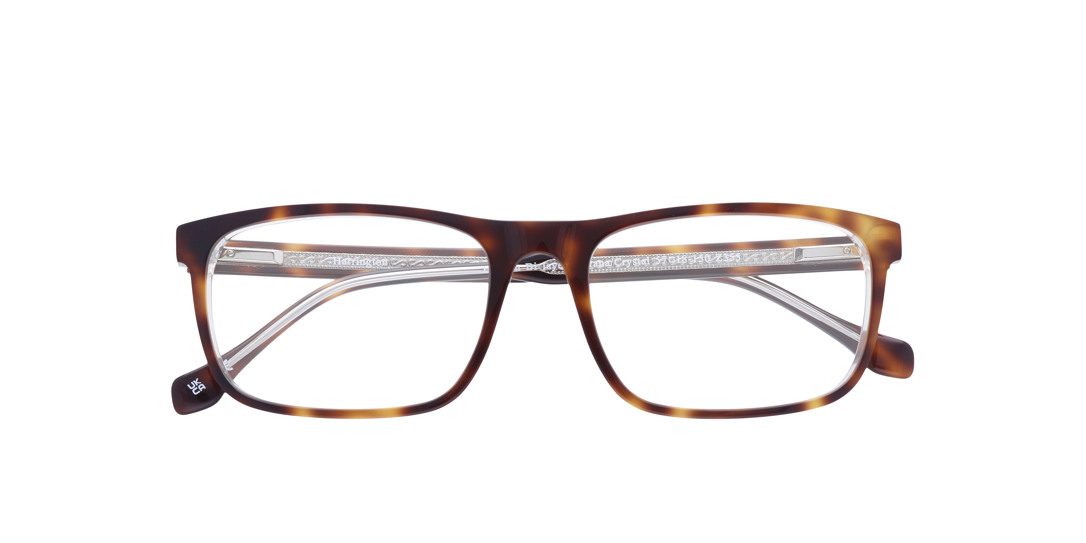 Hudson Bi Layer Havana & Crystal AcetateEyeglass Frames for Glasses Direct, Closed View