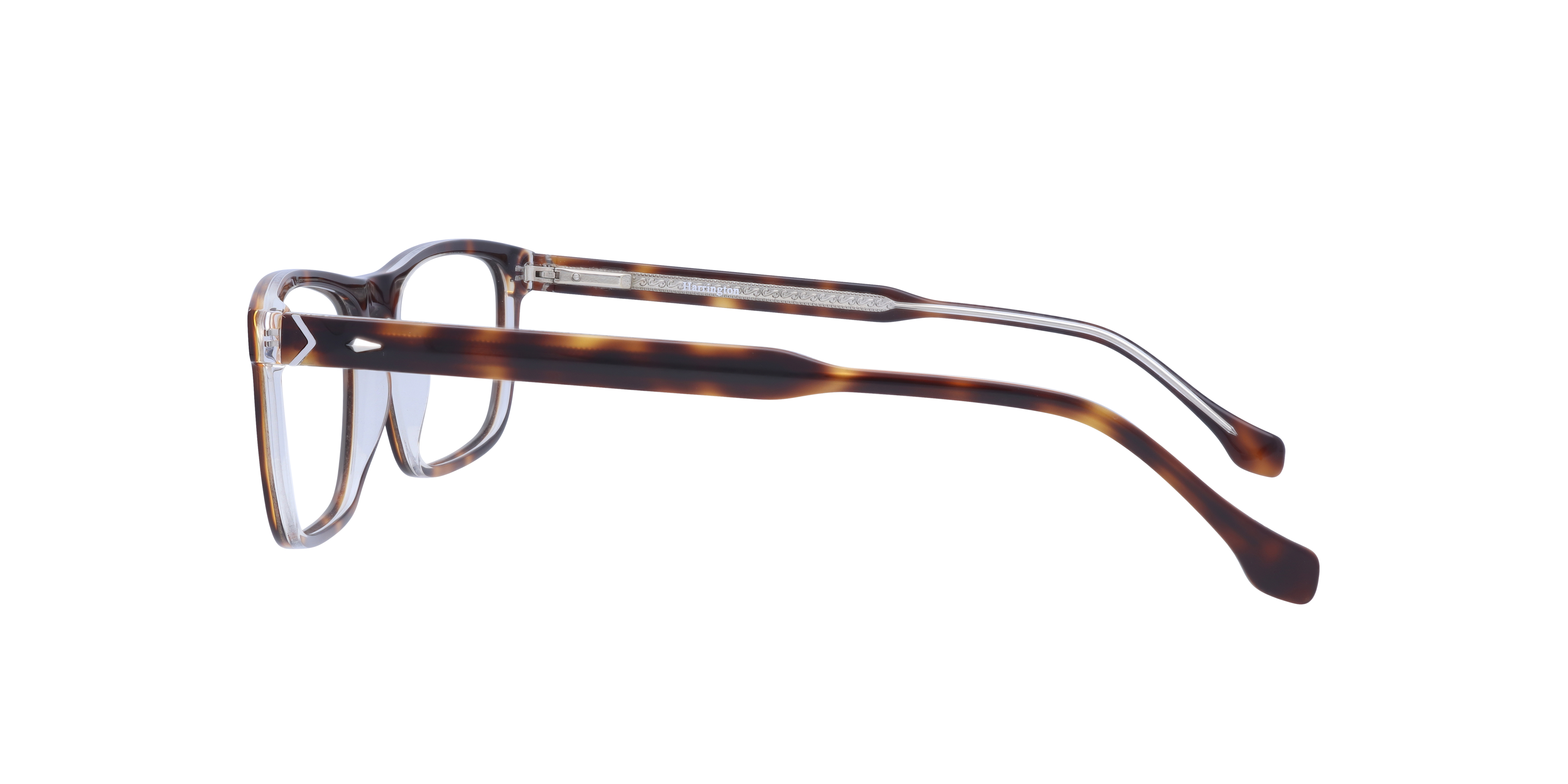 Hudson Bi Layer Havana & Crystal AcetateEyeglass Frames for Glasses Direct, Side View