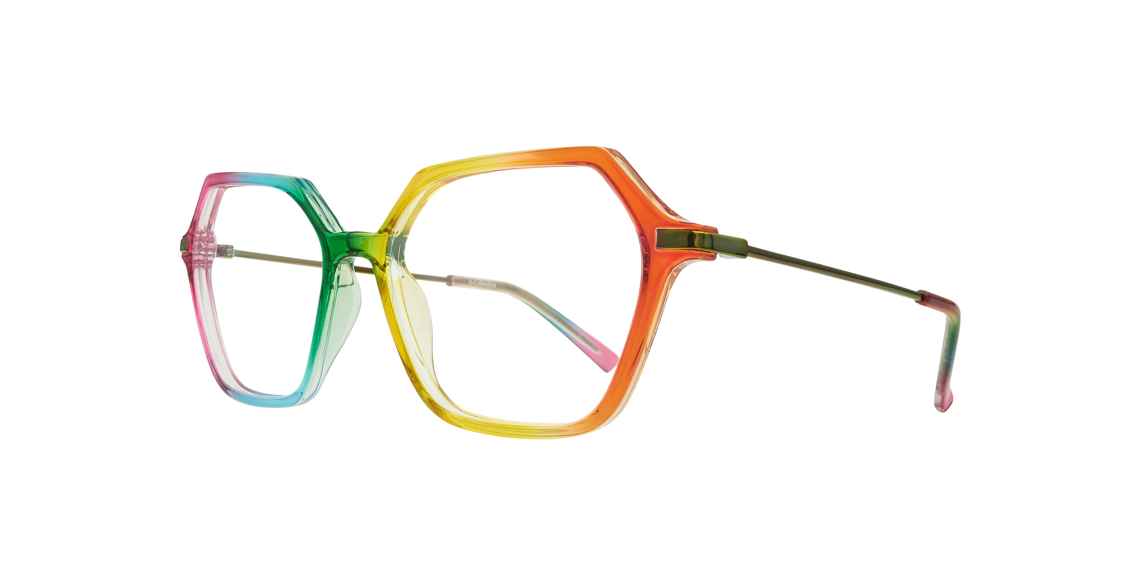 Limitless Rainbow PlasticEyeglass Frames for Glasses Direct, Angle View