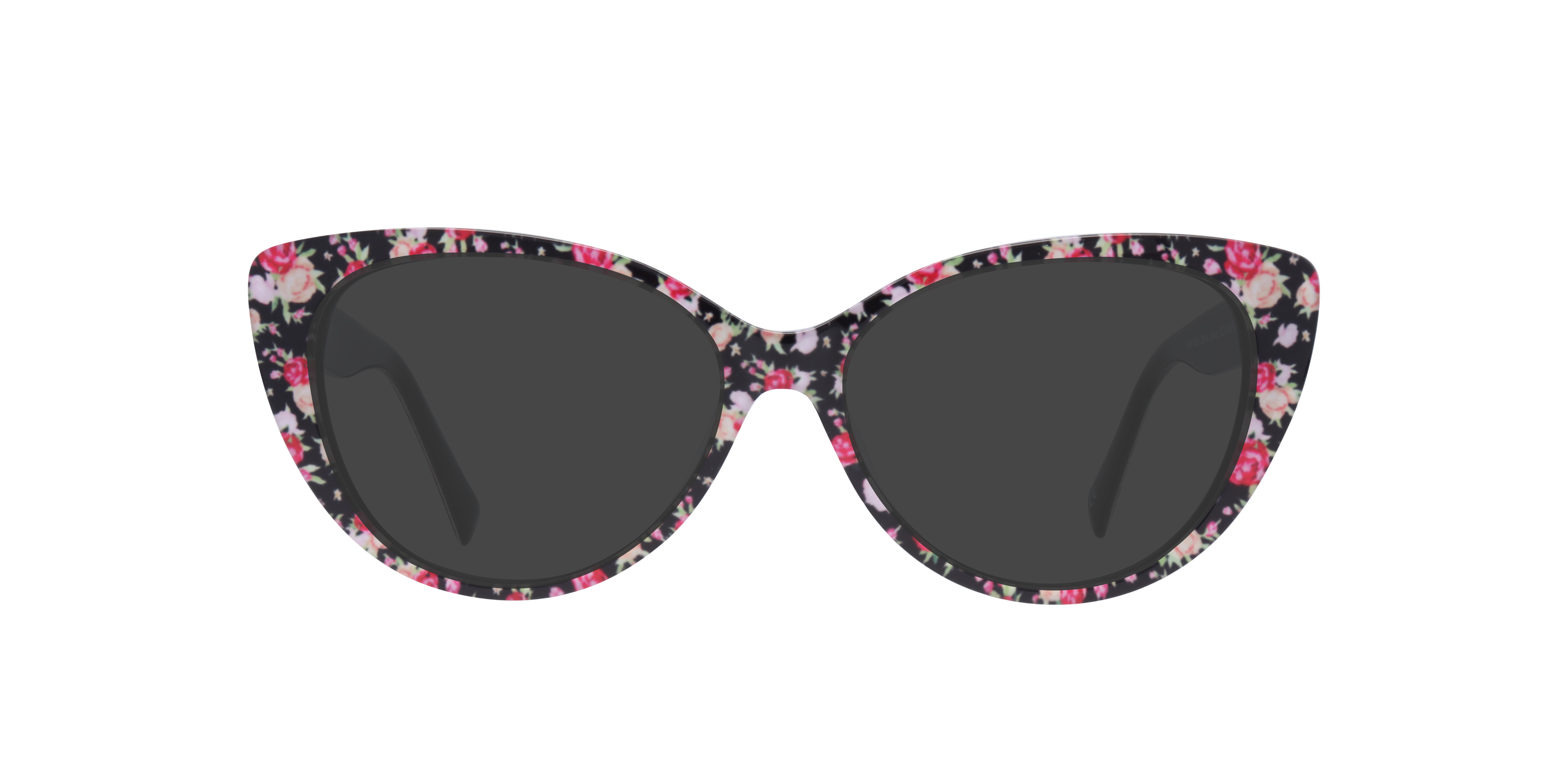 Frida Shiny Black Flower AcetateEyeglass Frames for Glasses Direct, with Tinted Lenses
