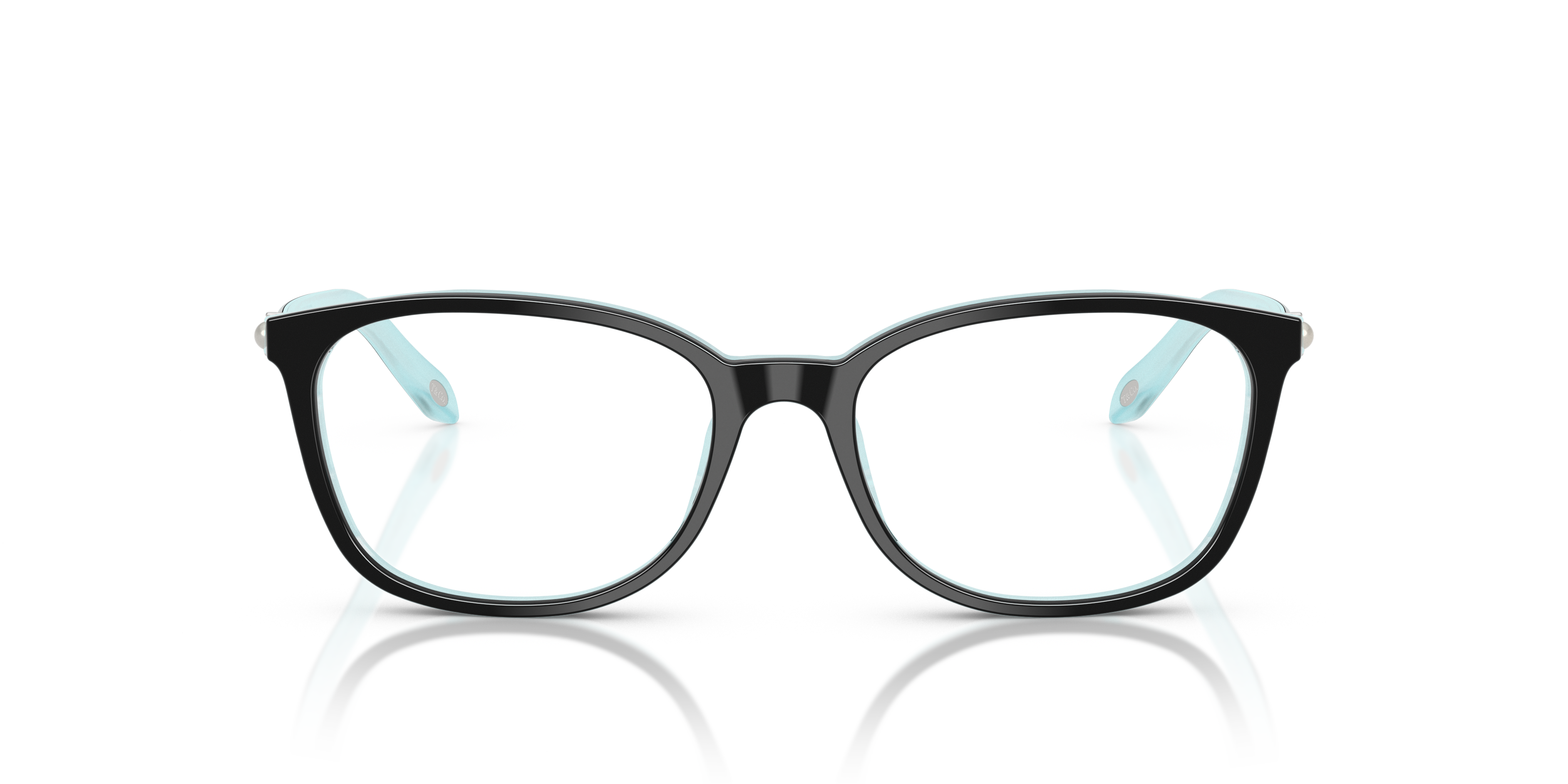 TF2109BF Black On Tiffany Blue Striped AcetateEyeglass Frames for Glasses Direct, Front View