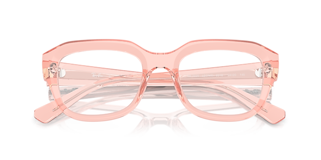 RB7225 Transparent Pink PlasticEyeglass Frames for Glasses Direct, Closed View