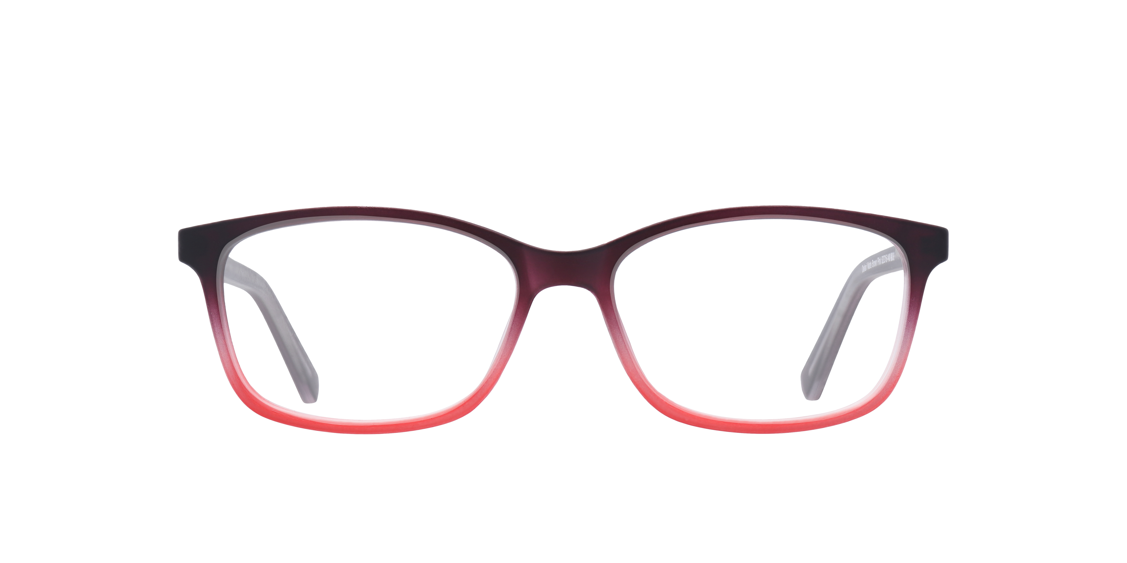 Dakari Matte Brown Pink PlasticEyeglass Frames for Glasses Direct, Front View
