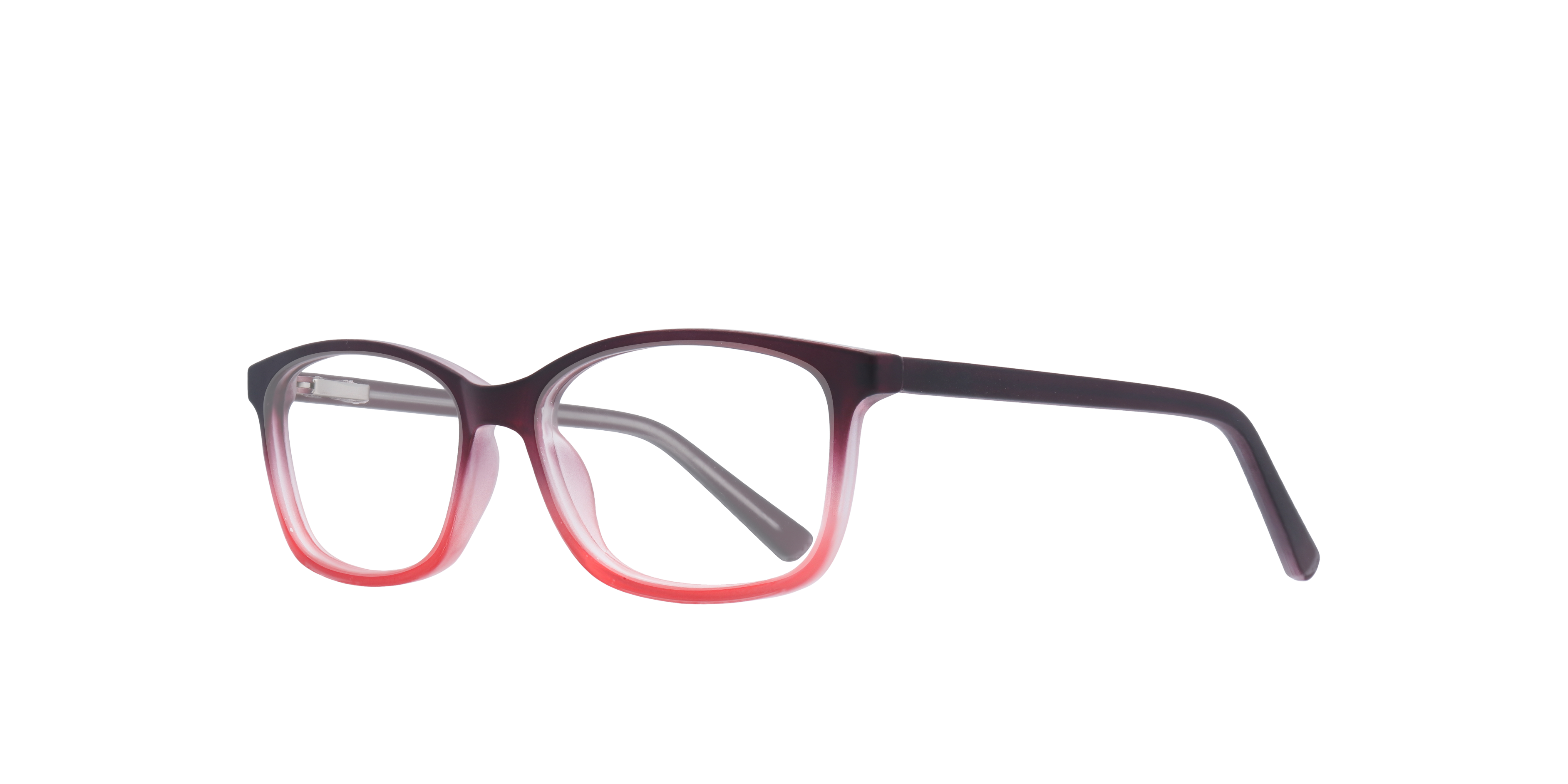 Dakari Matte Brown Pink PlasticEyeglass Frames for Glasses Direct, Angle View
