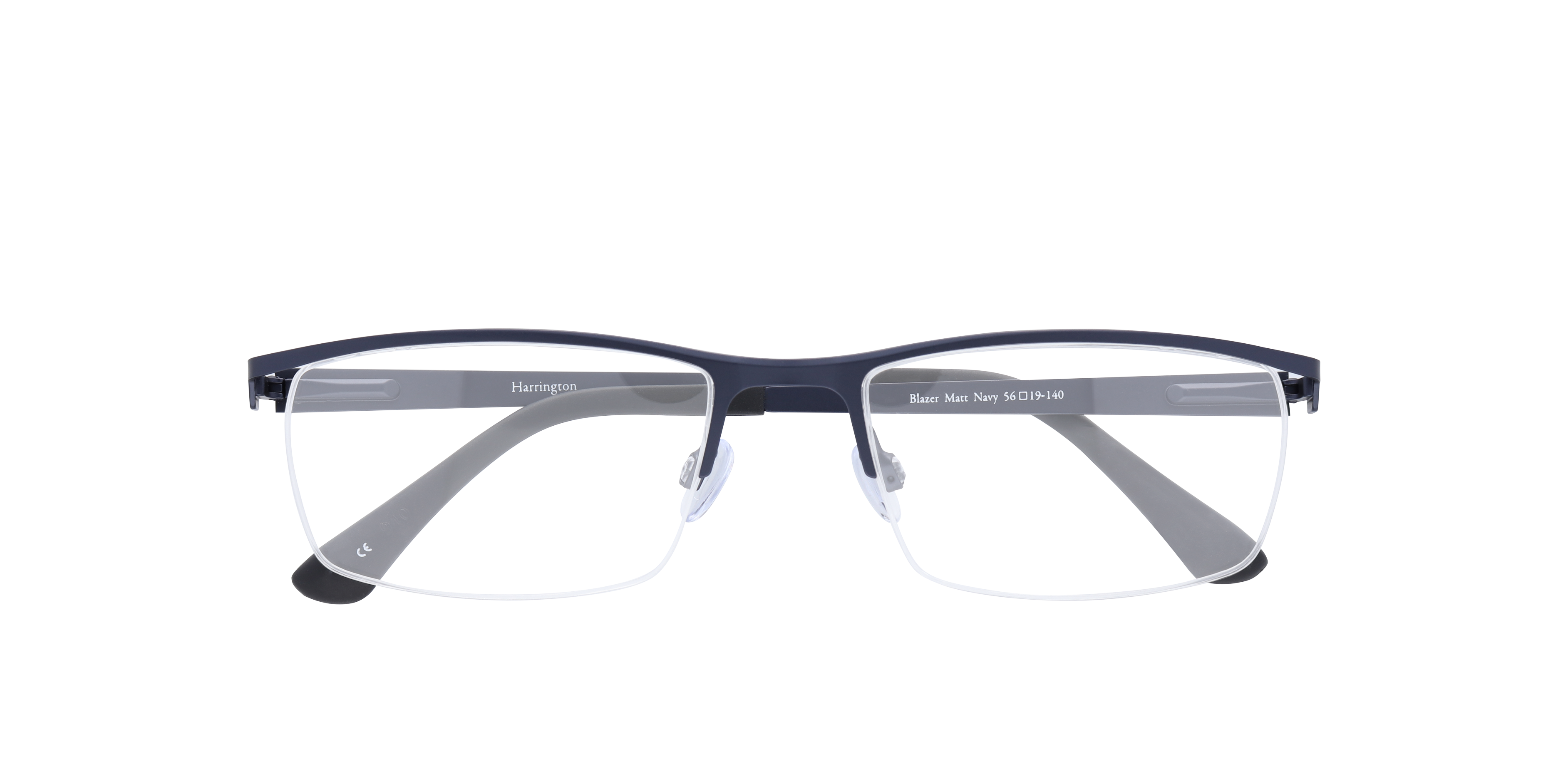 Blazer Matte Navy MetalEyeglass Frames for Glasses Direct, Closed View