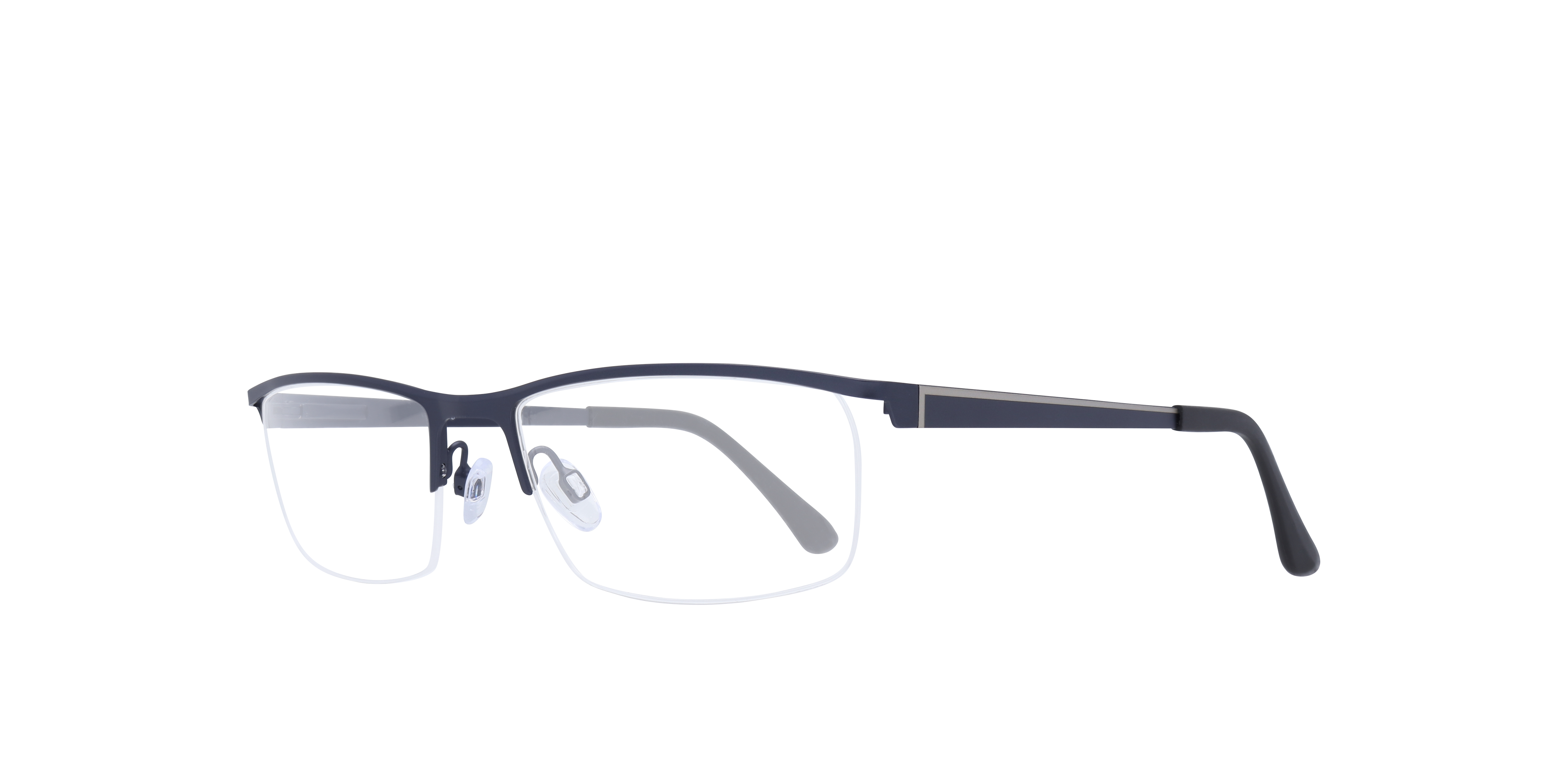 Blazer Matte Navy MetalEyeglass Frames for Glasses Direct, Angle View