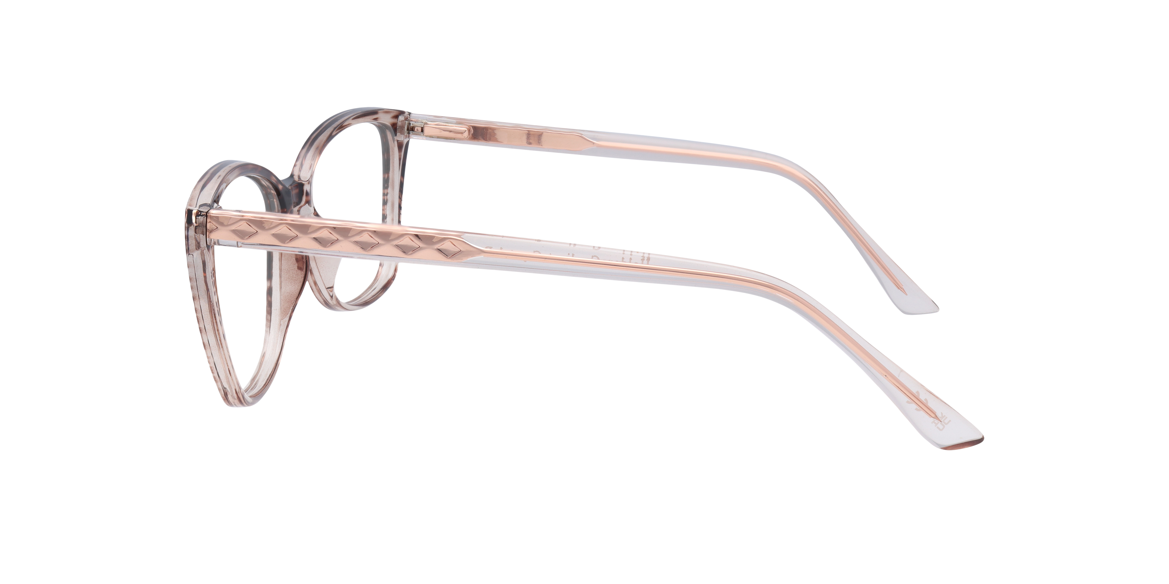 Holden Gradient Crystal Brown PlasticEyeglass Frames for Glasses Direct, Side View