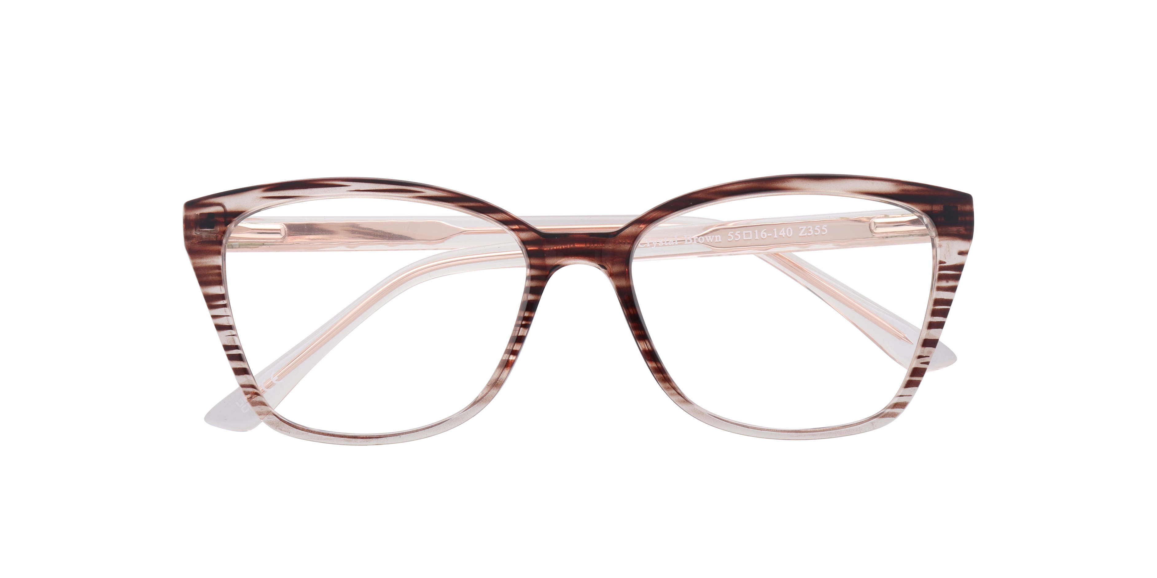 Holden Gradient Crystal Brown PlasticEyeglass Frames for Glasses Direct, Closed View