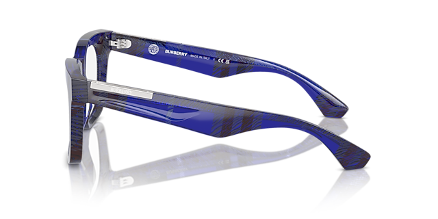 BE2407 Check Blue AcetateEyeglass Frames for Glasses Direct, Side View