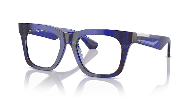 BE2407 Check Blue AcetateEyeglass Frames for Glasses Direct, Angle View