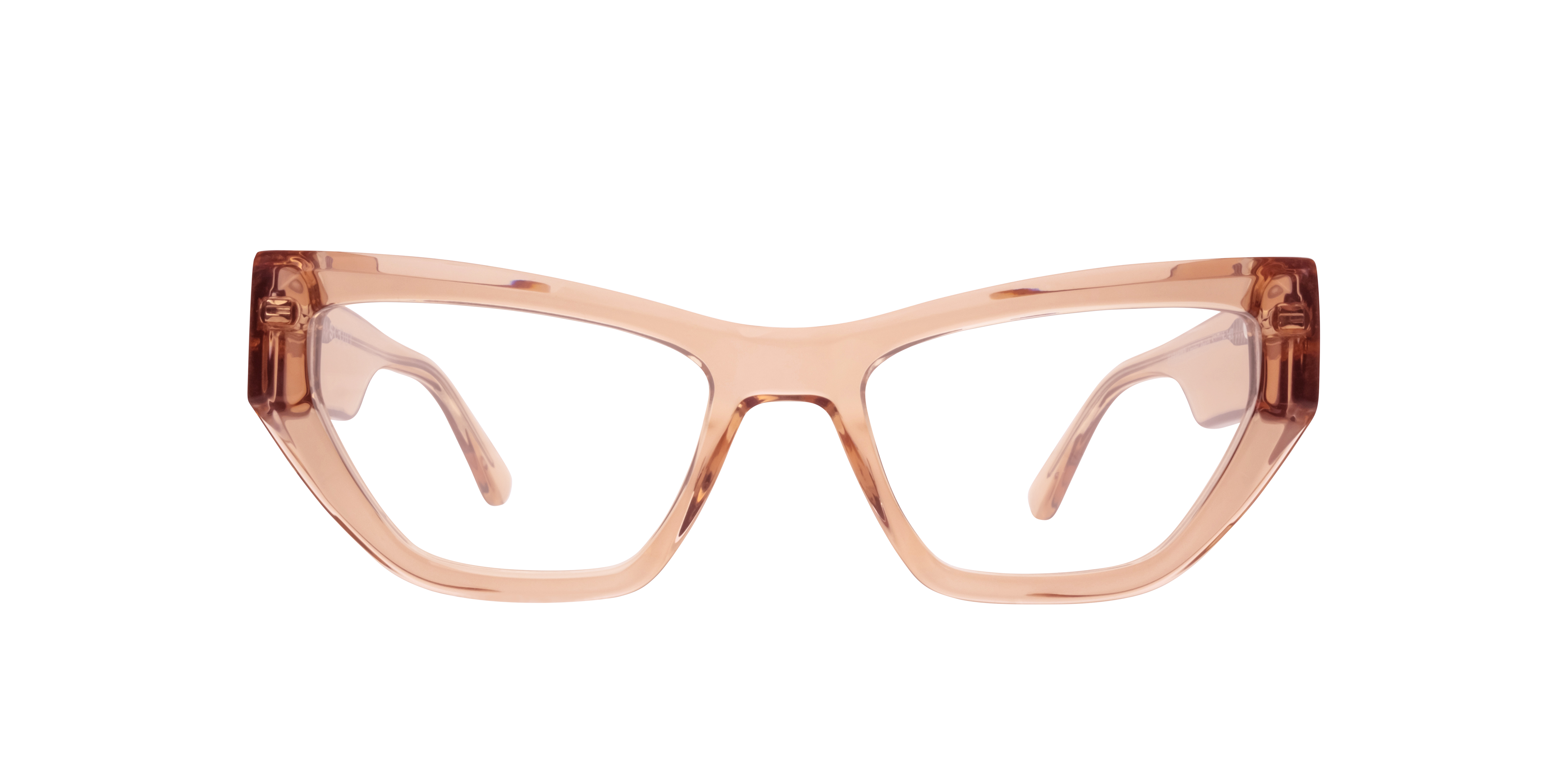 Harmony Crystal Peach AcetateEyeglass Frames for Glasses Direct, Front View