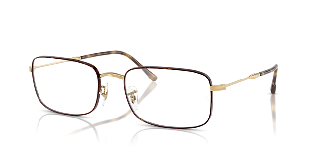 RB3746V Havana On Gold MetalEyeglass Frames for Glasses Direct, Angle View