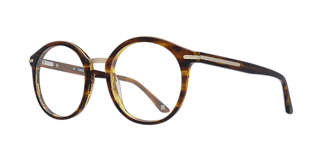 Fulham Yellow Horn AcetateEyeglass Frames for Glasses Direct, Angle View