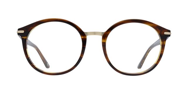 Fulham Yellow Horn AcetateEyeglass Frames for Glasses Direct, Front View