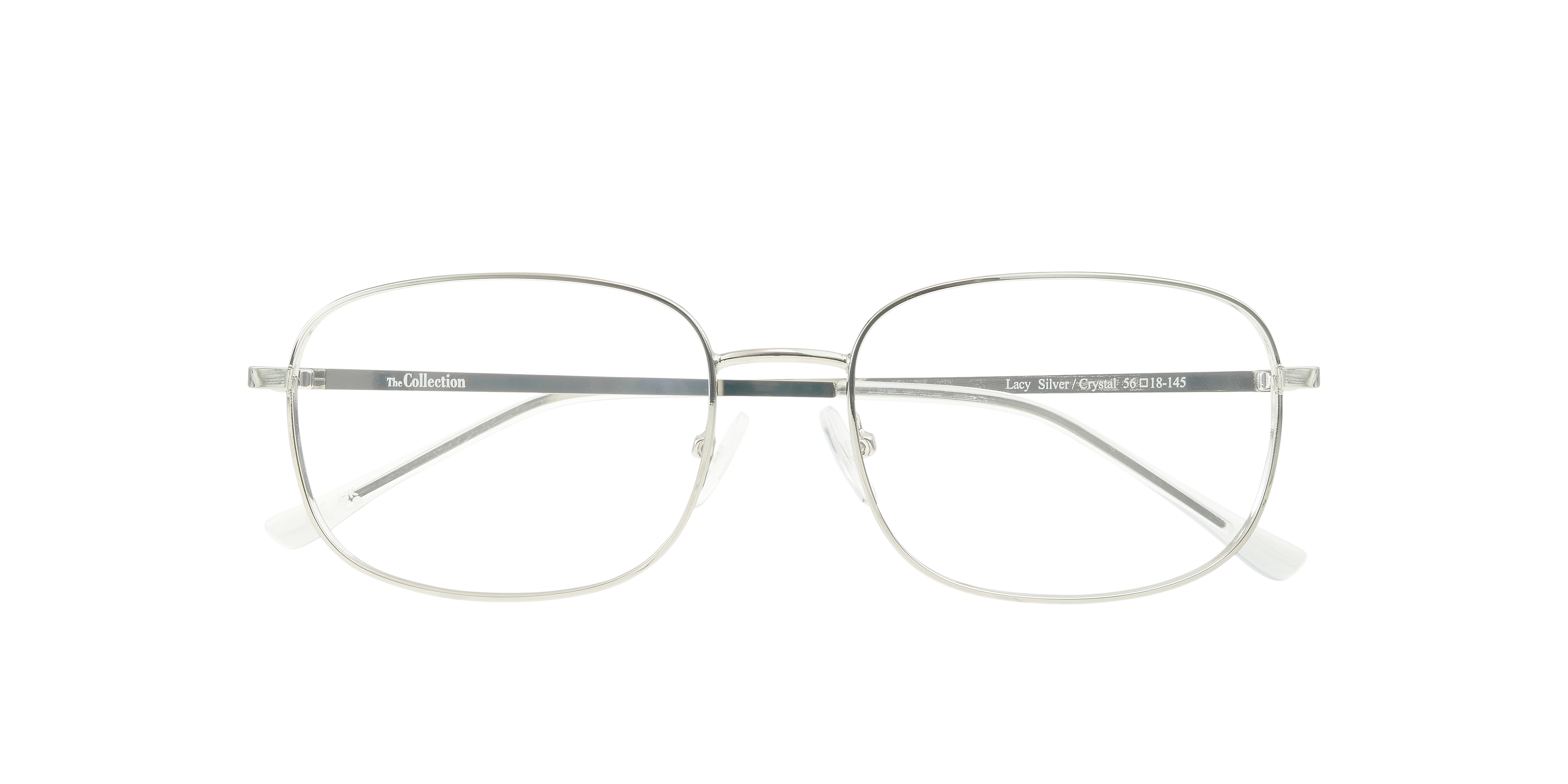 Lacy Silver & Crystal MetalEyeglass Frames for Glasses Direct, Closed View