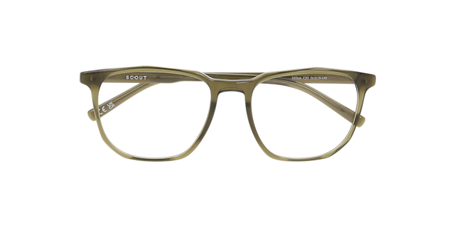 Milton Crystal Khaki AcetateEyeglass Frames for Glasses Direct, Closed View