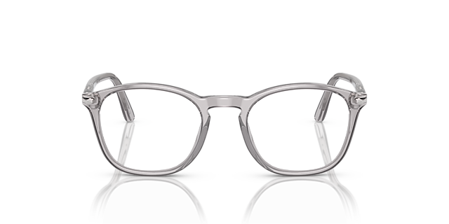 PO3007V Transparent Grey AcetateEyeglass Frames for Glasses Direct, Front View