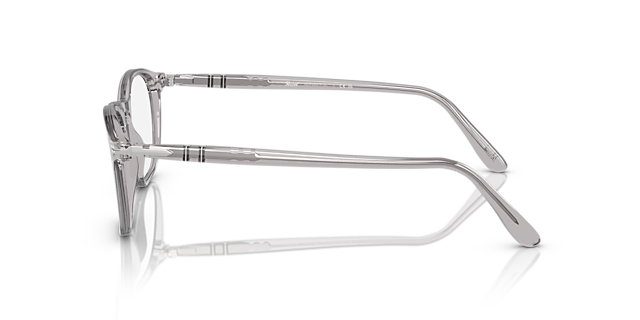 PO3007V Transparent Grey AcetateEyeglass Frames for Glasses Direct, Side View