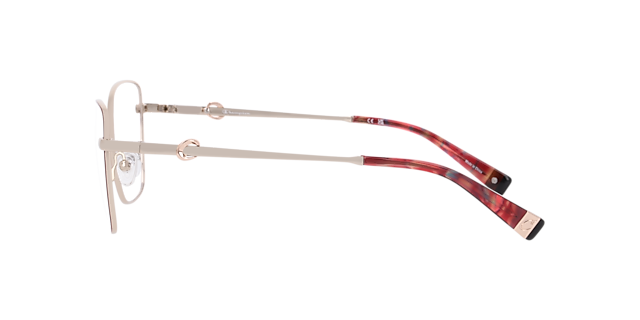 Cubea Burgundy MetalEyeglass Frames for Glasses Direct, Side View