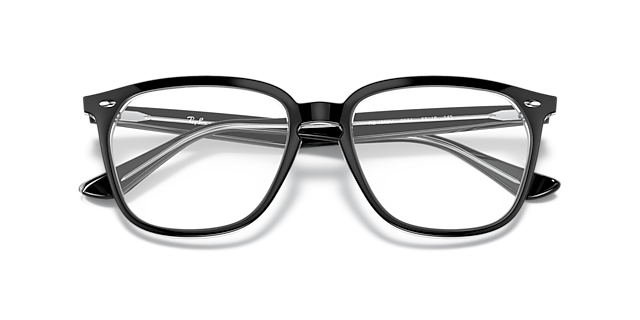 RB4362V Black On Transparent AcetateEyeglass Frames for Glasses Direct, Closed View