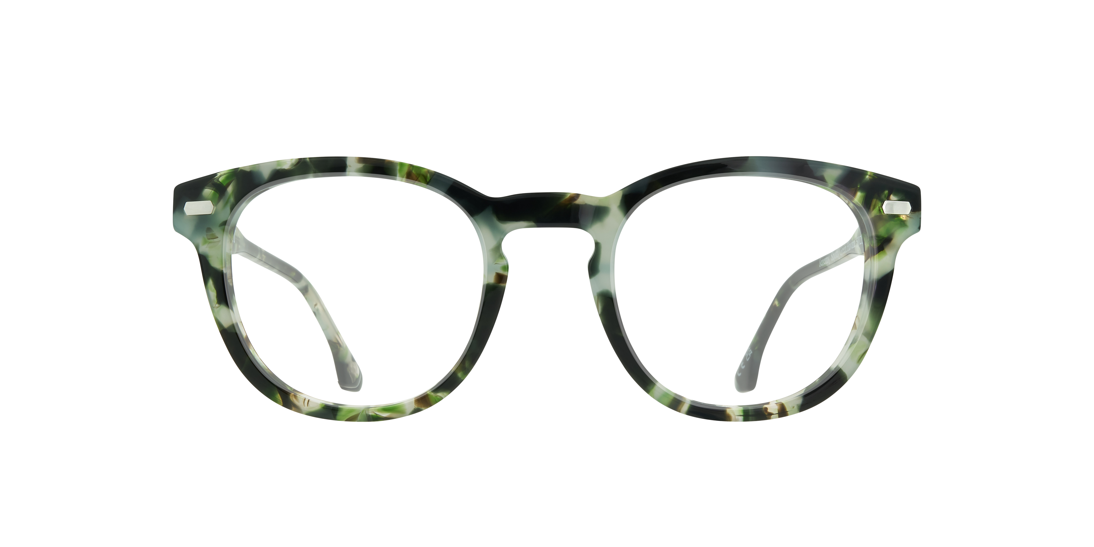 Jeremy Spotty Green Havana AcetateEyeglass Frames for Glasses Direct, Front View
