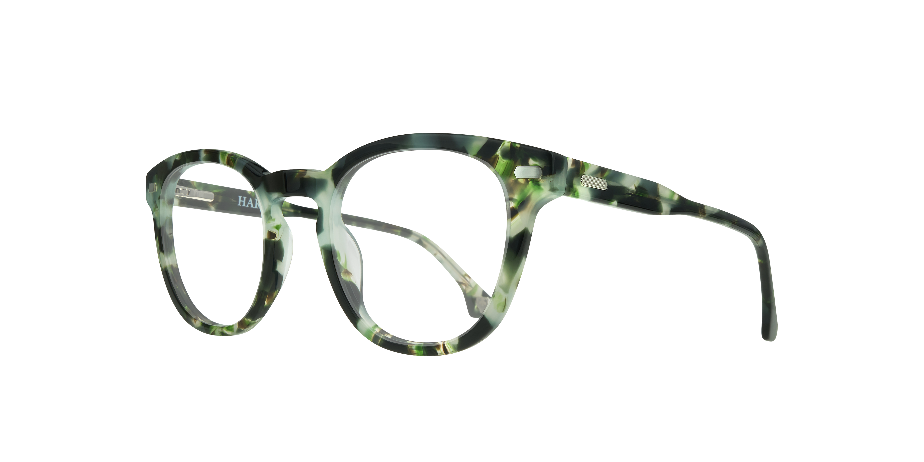 Jeremy Spotty Green Havana AcetateEyeglass Frames for Glasses Direct, Angle View