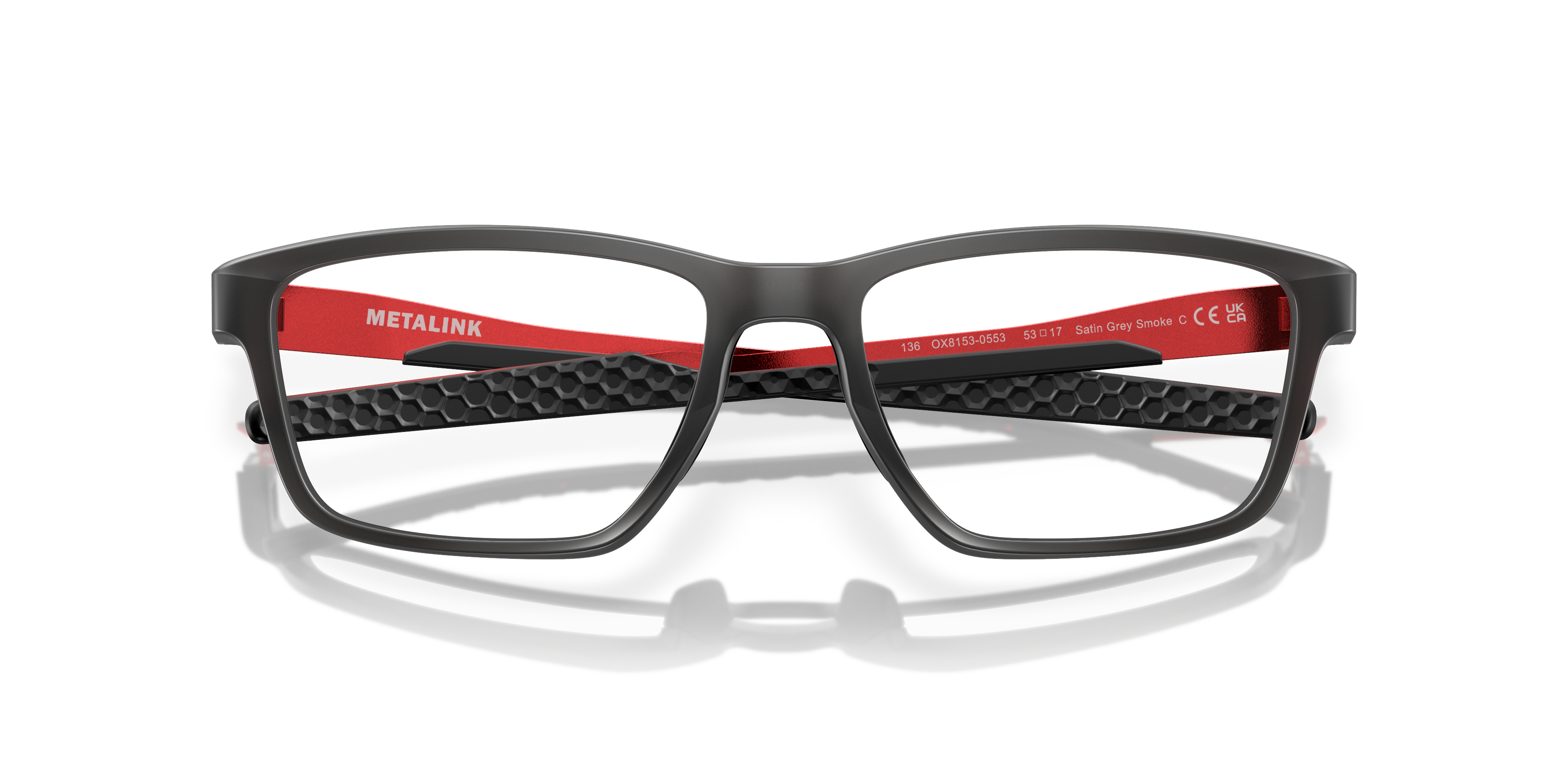 Metalink Satin Grey Smoke PlasticEyeglass Frames for Glasses Direct, Closed View