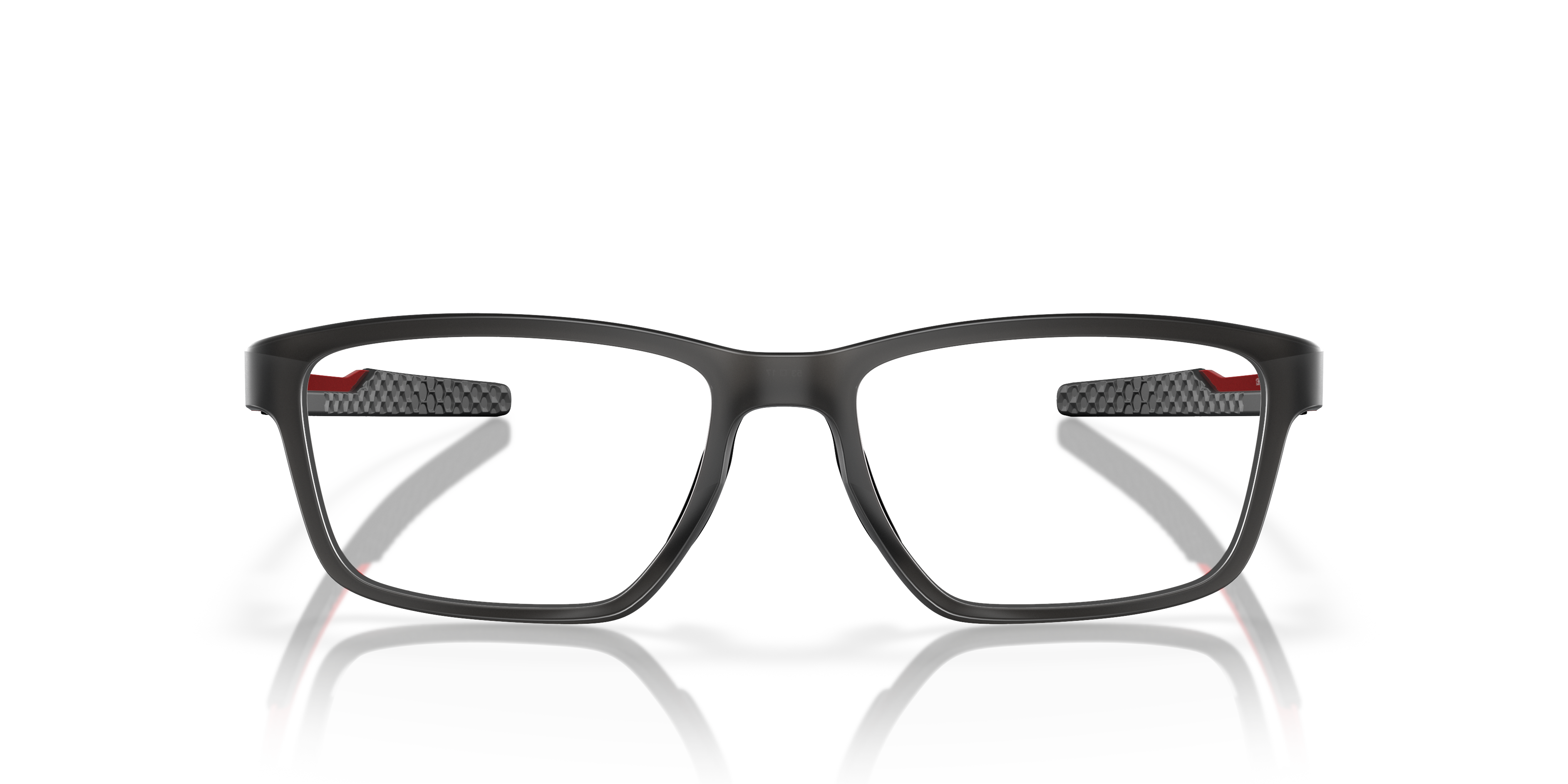 Metalink Satin Grey Smoke PlasticEyeglass Frames for Glasses Direct, Front View
