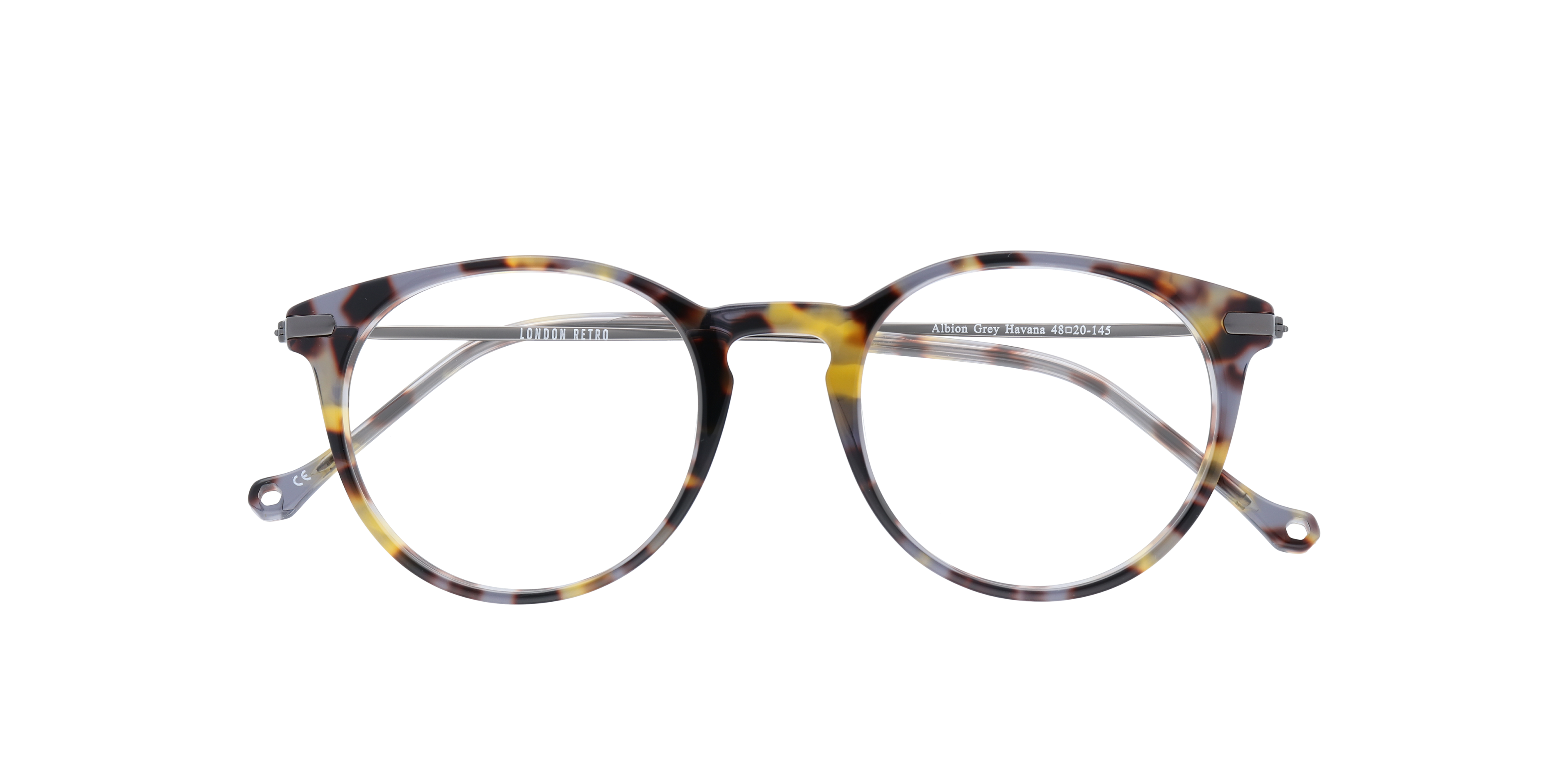 Albion Grey Havana AcetateEyeglass Frames for Glasses Direct, Closed View