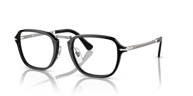 PO3331V Black AcetateEyeglass Frames for Glasses Direct, Angle View
