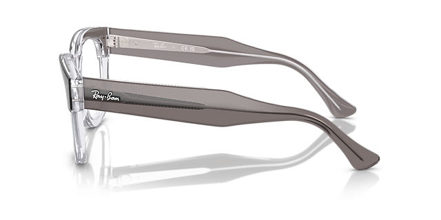 RB0298V Grey On Transparent AcetateEyeglass Frames for Glasses Direct, Side View