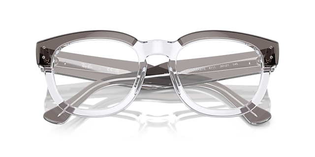 RB0298V Grey On Transparent AcetateEyeglass Frames for Glasses Direct, Closed View