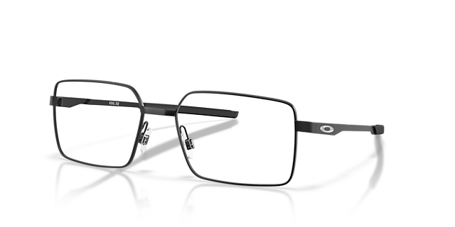 Foil SQ Satin Black MetalEyeglass Frames for Glasses Direct, Angle View