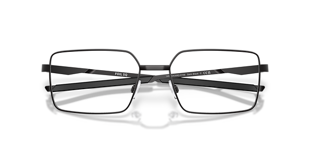 Foil SQ Satin Black MetalEyeglass Frames for Glasses Direct, Closed View