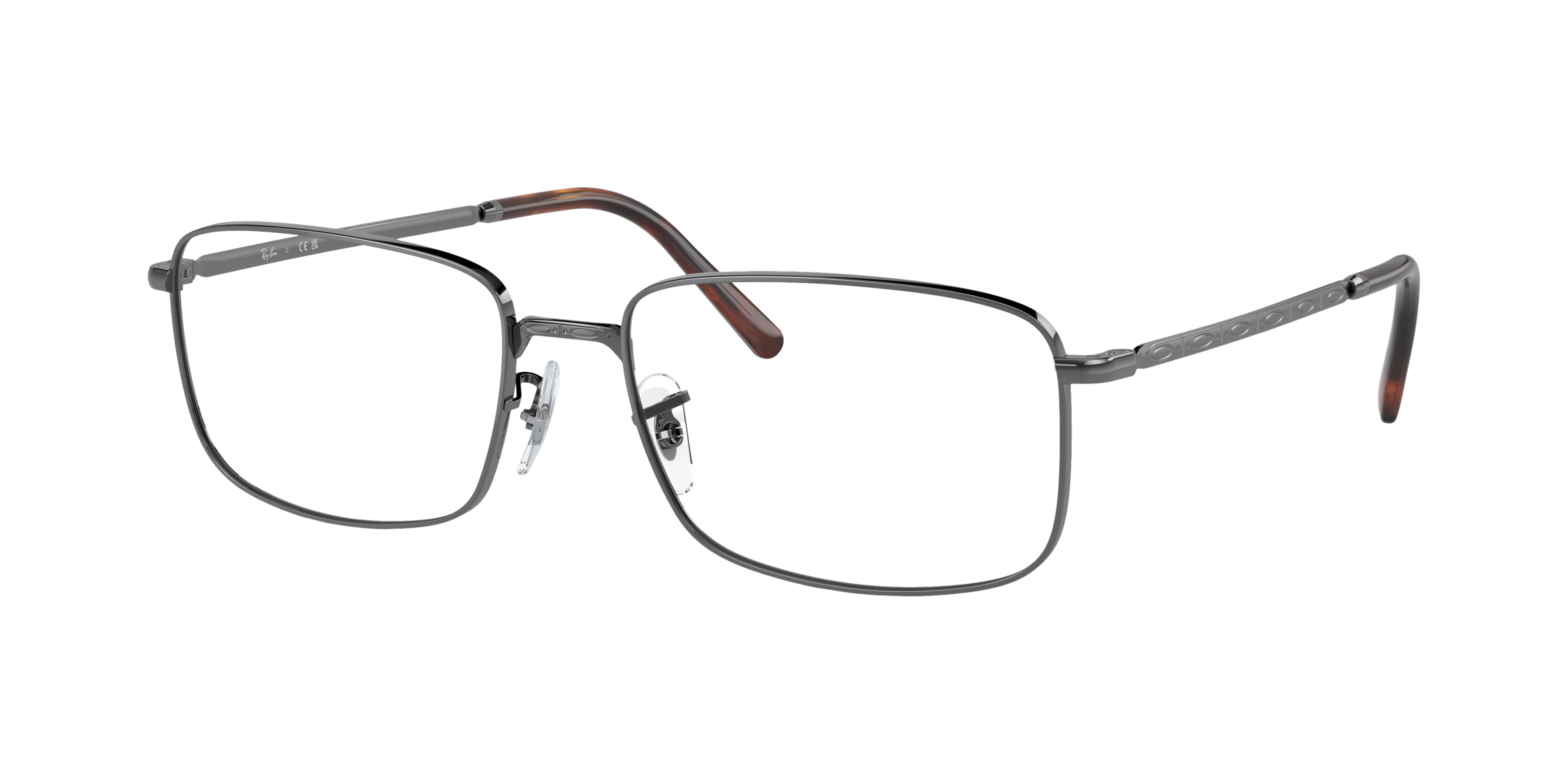 RB3717V Gunmetal MetalEyeglass Frames for Glasses Direct, Angle View
