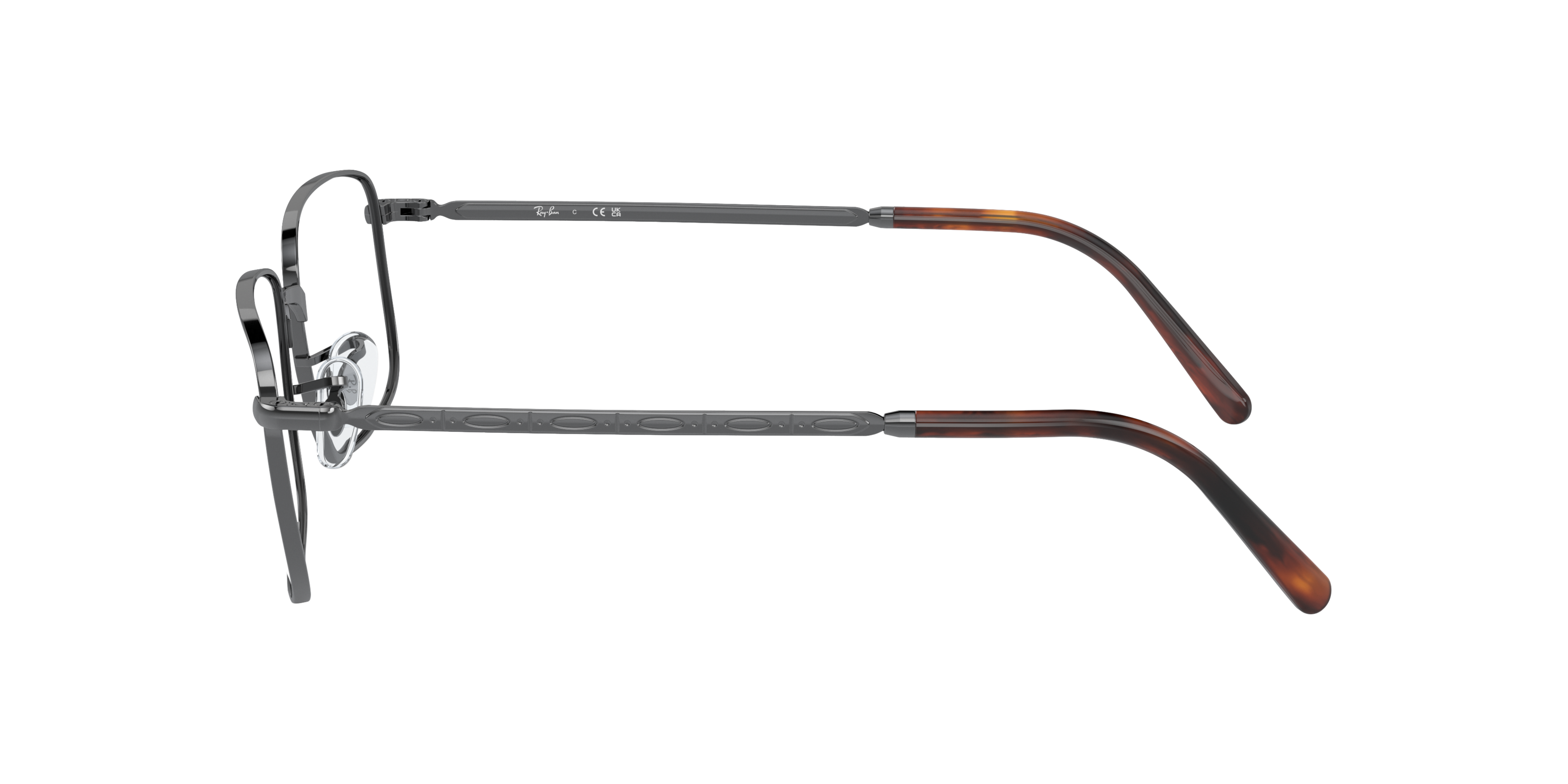 RB3717V Gunmetal MetalEyeglass Frames for Glasses Direct, Side View