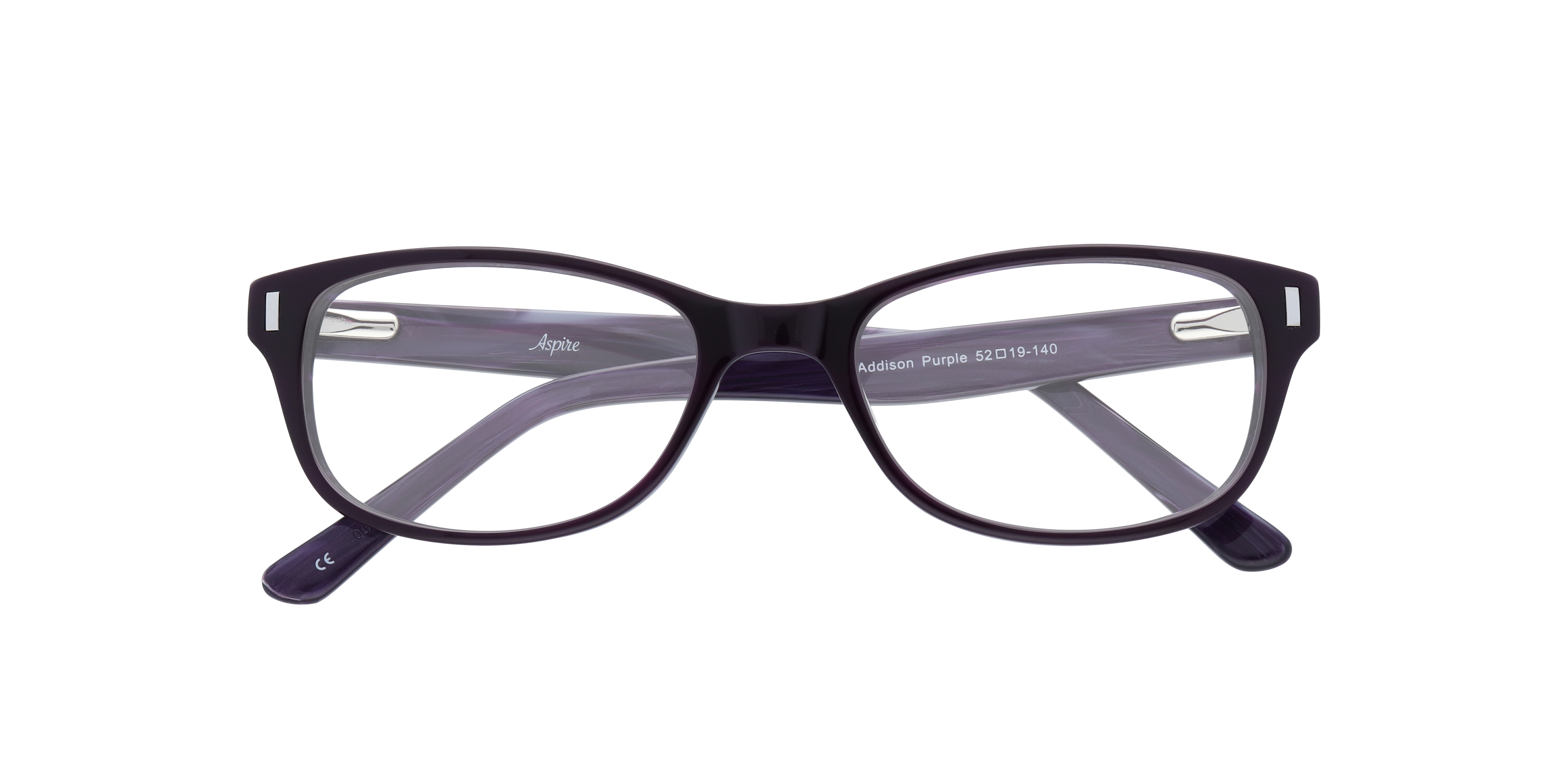 Addison Purple AcetateSunglass Frames for Glasses Direct, Closed View