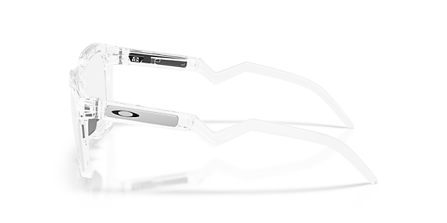 HSTN SQ Polished Clear PlasticEyeglass Frames for Glasses Direct, Side View