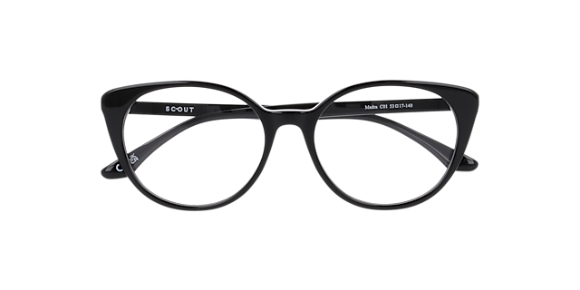 Madra Black AcetateEyeglass Frames for Glasses Direct, Closed View