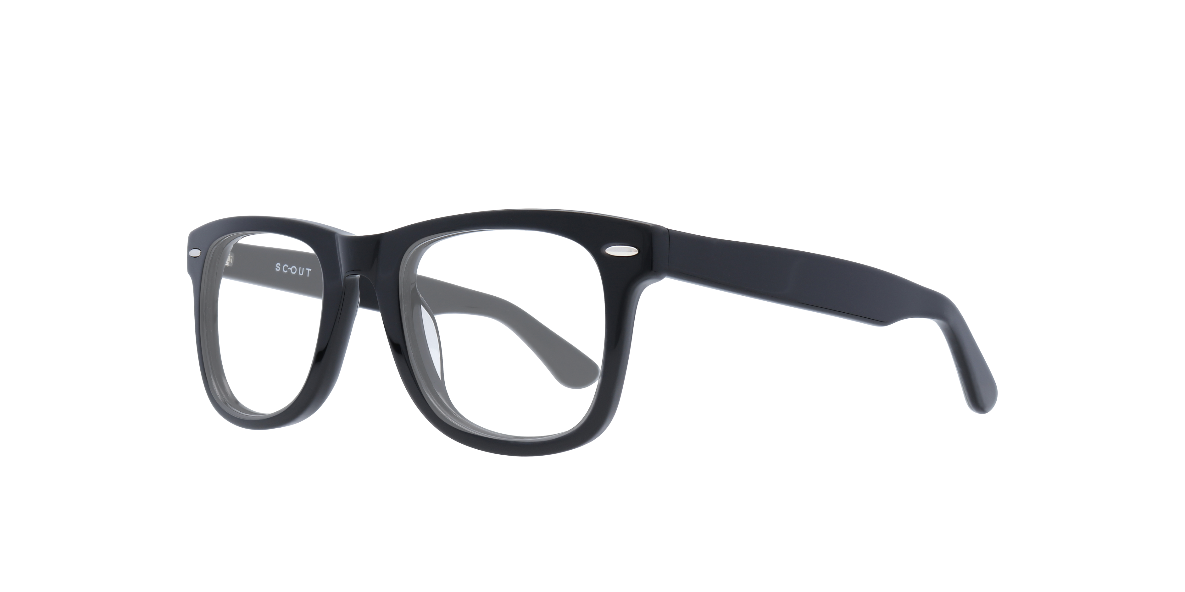 Costello Black AcetateEyeglass Frames for Glasses Direct, Angle View