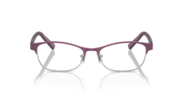 AX1010 Red & Shiny Pale Gold MetalEyeglass Frames for Glasses Direct, Front View