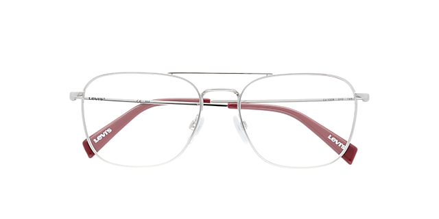 LV 1008 Silver MetalEyeglass Frames for Glasses Direct, Closed View