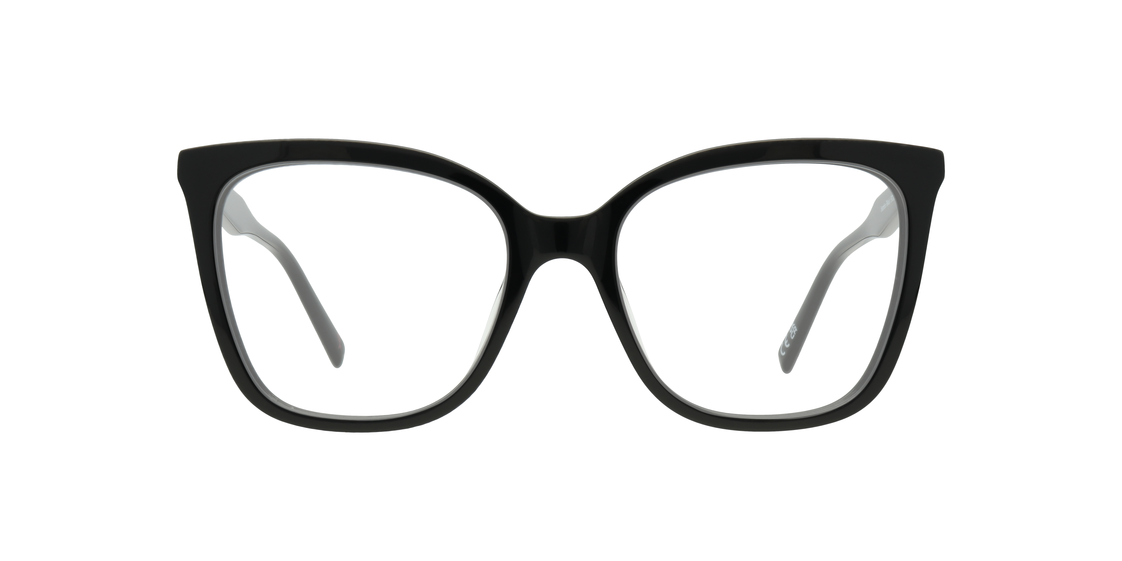 Jasmine Black AcetateEyeglass Frames for Glasses Direct, Front View