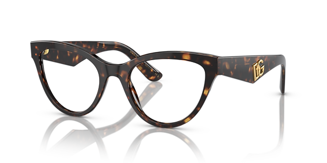 DG3372 Havana AcetateEyeglass Frames for Glasses Direct, Angle View