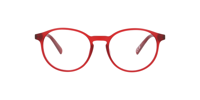 Joe Crystal Red PlasticEyeglass Frames for Glasses Direct, Front View