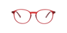 Joe Crystal Red PlasticEyeglass Frames for Glasses Direct, Front View