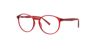 Joe Crystal Red PlasticEyeglass Frames for Glasses Direct, Angle View