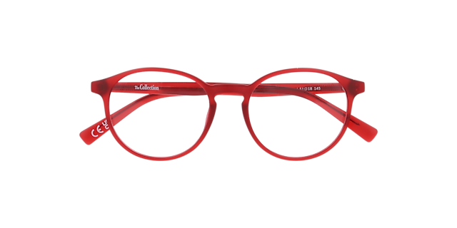 Joe Crystal Red PlasticEyeglass Frames for Glasses Direct, Closed View