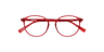 Joe Crystal Red PlasticEyeglass Frames for Glasses Direct, Closed View