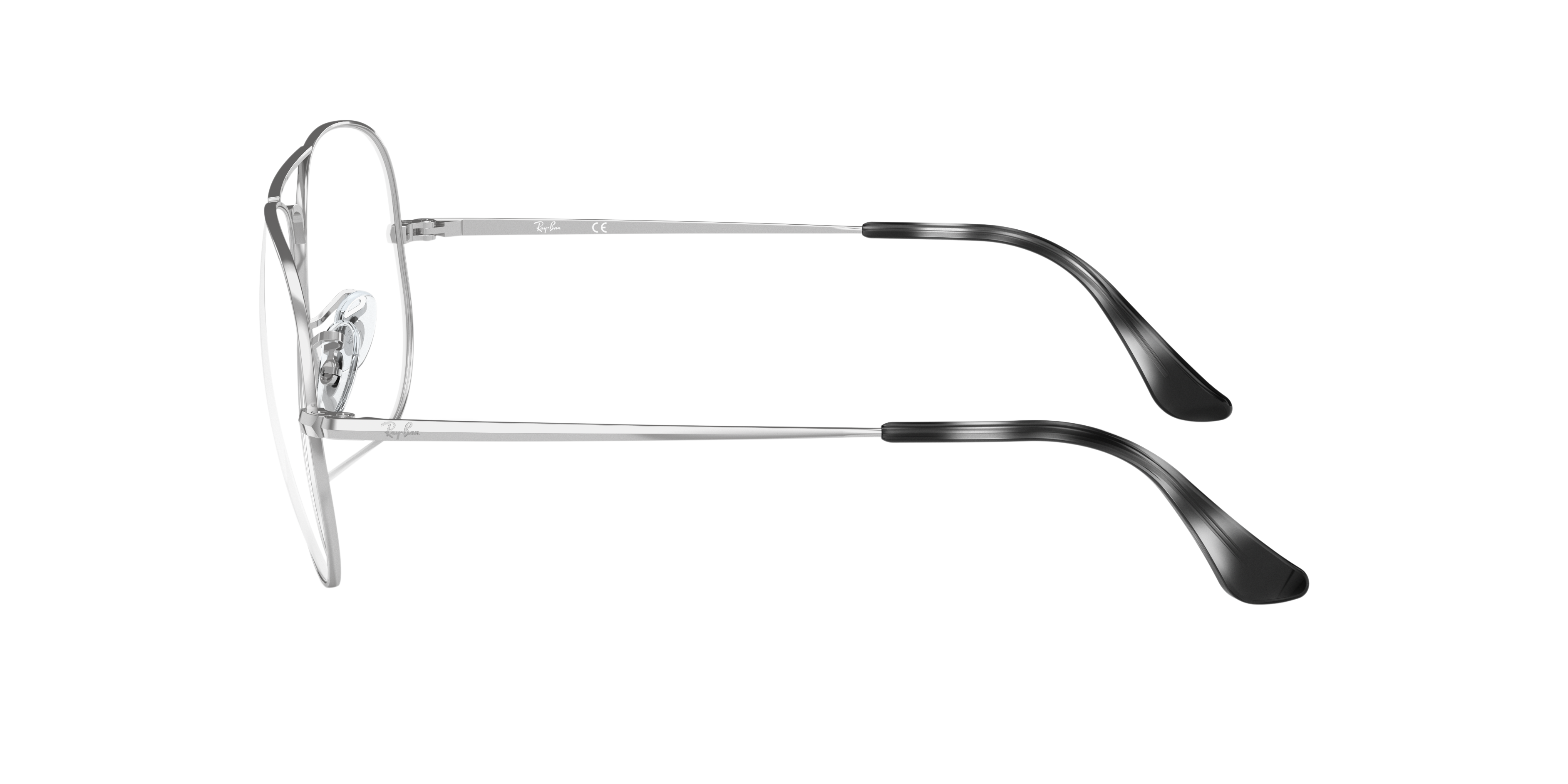 RB6489 Silver MetalEyeglass Frames for Glasses Direct, Side View
